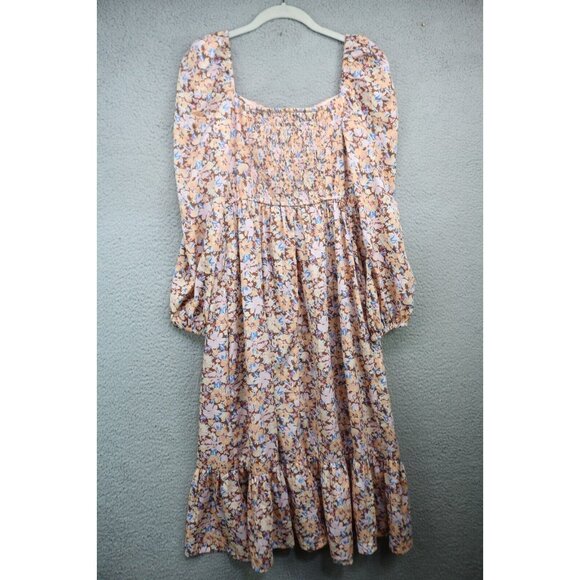 Band of the Free Sweetheart Neckline Long Sleeves Midi Dress-Small-Cottagecore - Picture 10 of 13